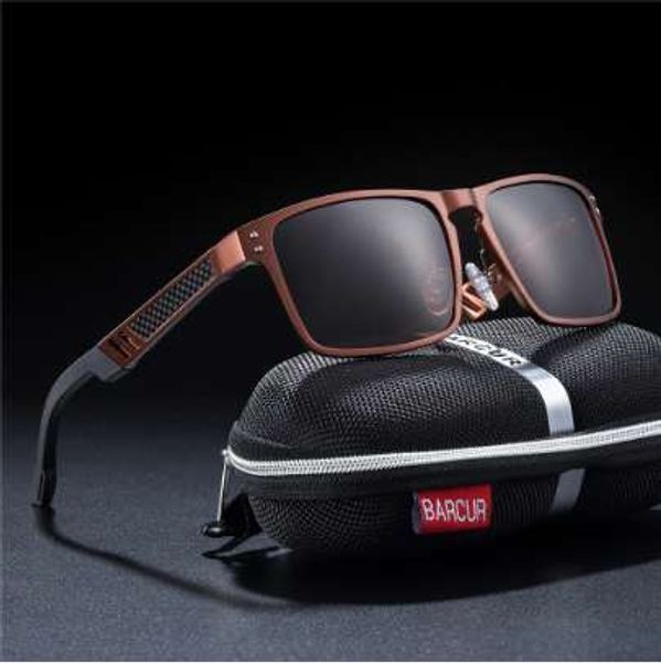 

barcur trending styles aluminium magnesium glass square men sunglasses polarized sun glasses for men sport eyewear oculos de sol, White;black