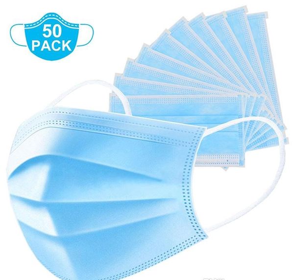 

three layer disposable breathable face mask face masks anti virus pm2.5 dustproof mouth cover filter