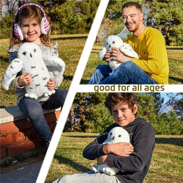 

uk wizard snowy owl plush toy 8"-12'' stuffed animal hedwig potter owl