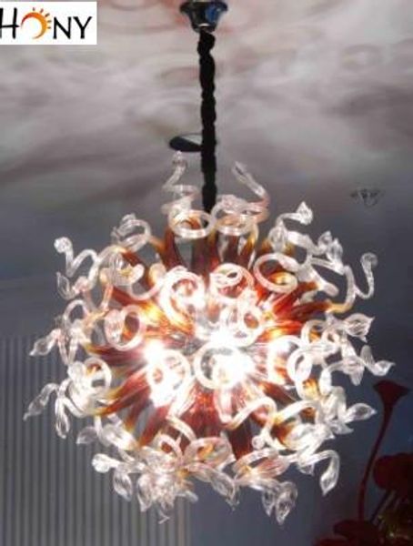 

Free Shipping Hot Sale Mini Stair Decor Handmade Blown Glass Art LED Chandeliers Cheap