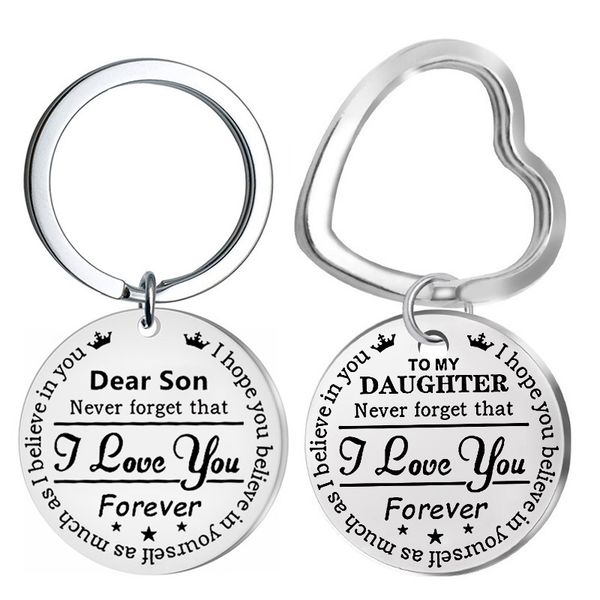 

2020 new i love you forever cross-border special for family love gift брелок из нержавеющей стали завод прямых продаж, Silver