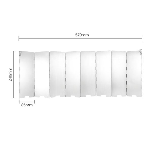 

tomshoo wind shield screens ultra-light outdoor camping stoves 8 plates foldable cooker gas stove aluminum windshield stoves