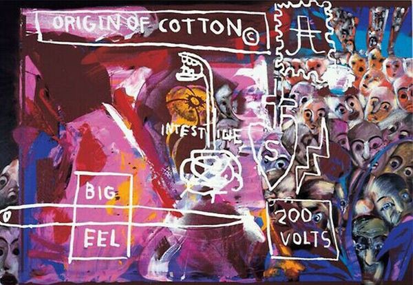 

basquiat the origin of cotton home decor handpainted &hd print oil painting on canvas wall art canvas pictures 200310