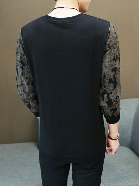 

men's sweater tide male spring and autumn 2020 new long-sleeved dress shirt 2020 spring fashion men's hoodies, Black