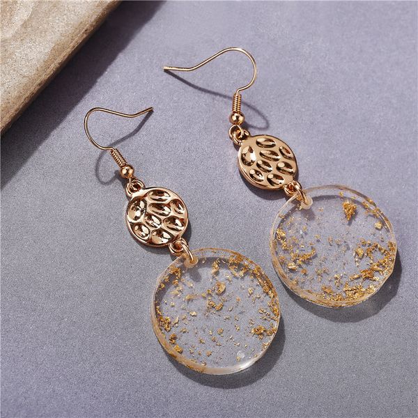 

17km 2019 fashion long pendant dangle earrings for women gold color sequin round drop earring handmade party jewelry gifts new, Silver