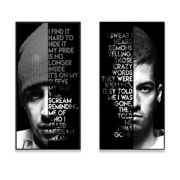 

twenty one pilots fabric poster canvas painting abstract oil painting chinese wall pictures canvas print wall art canva