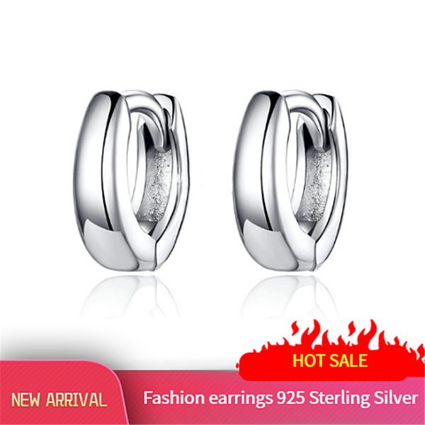 

2019 new 925 sterling silver polishing simple tiny circle fashion earrings for women and men korean style fine jewelry sce552, Golden;silver