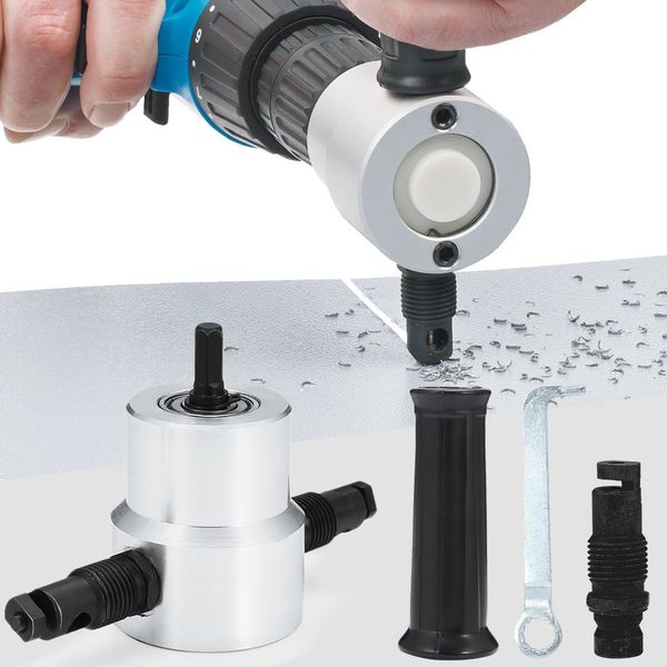 

double head metal sheet nibbler cutter for electric drill with iron box