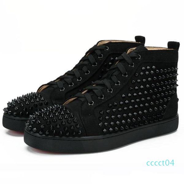 

2020 luxury ace red bottom handmade leather punk party lovers genuine ktv halloween dark women men athletics trainers ct04, Black