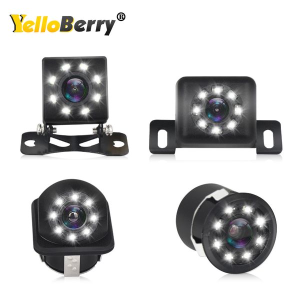 

yellowberry 8 led night visions car rear view camera wide angle hd color image waterproof universal backup reverse