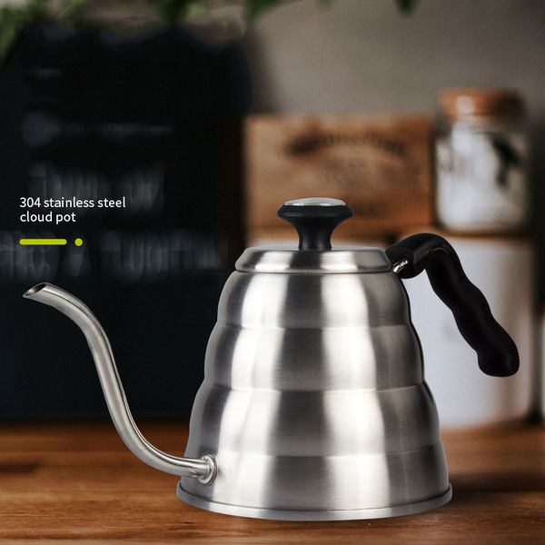 

coffee pots stainless steel hand-washed 1l pot percolators fine mouth maker 1.2l temperature measurable kettle tools