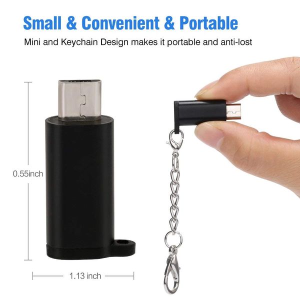 

type c to micro usb adapter connector otg usb-c adapter cable for samsung huawei xiaomi htc usb c cable with strap