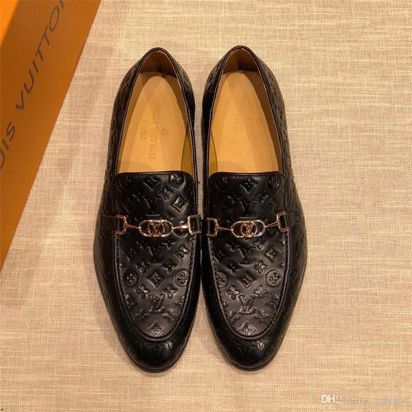 

20ss men's dress shoe snakeskin grain leather men wedding oxford shoes lace-up office suit men's casual shoes luxury italian yetc3, Black