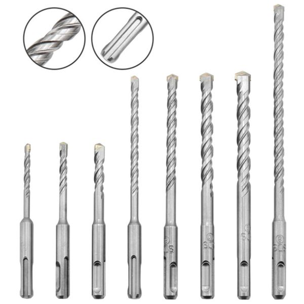 

8pcs 5-12mm carbide tip electric hammer masonry drill bits sds plus shank electric hammer concrete drill bit set tool