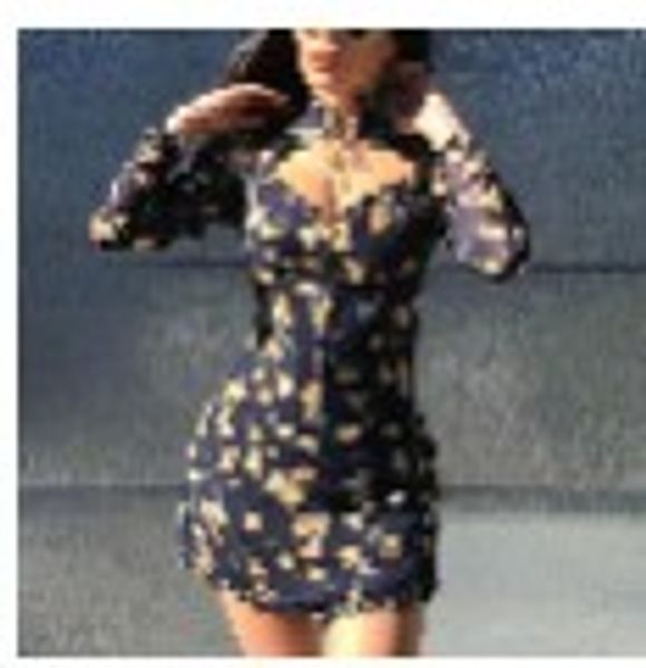 

2020 new french romantic retro waist court dress women's hollow long sleeve short skirt, Black;gray