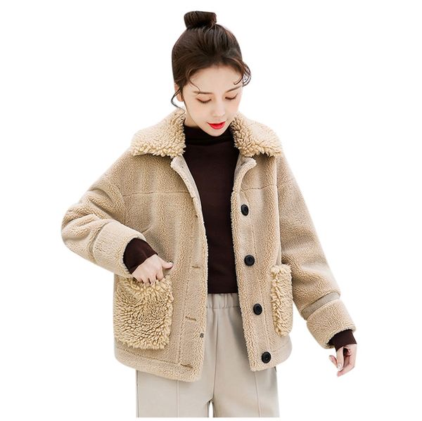 

winter coats and jackets women warm streetwear turn down collar fashion thicker autumn women jackets coats outwear clothes, Black;brown