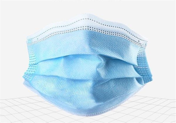 

dhl ship or fedex fast shiping blue 3ply non woven with elastic earloop dustproof face mask aump