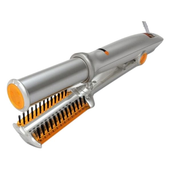

2 in 1 360 degree rotating hair curler fast heating mini ceramic hair curling & straightening professional hair styli