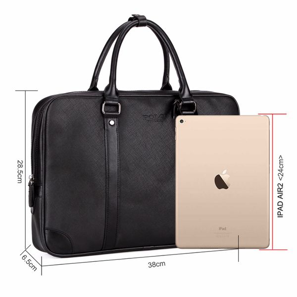 Casual Business Man Handbag Laptop Bags Leather Men Briefcase Solid Simple Mens Shoulder Bag Business Man Bag