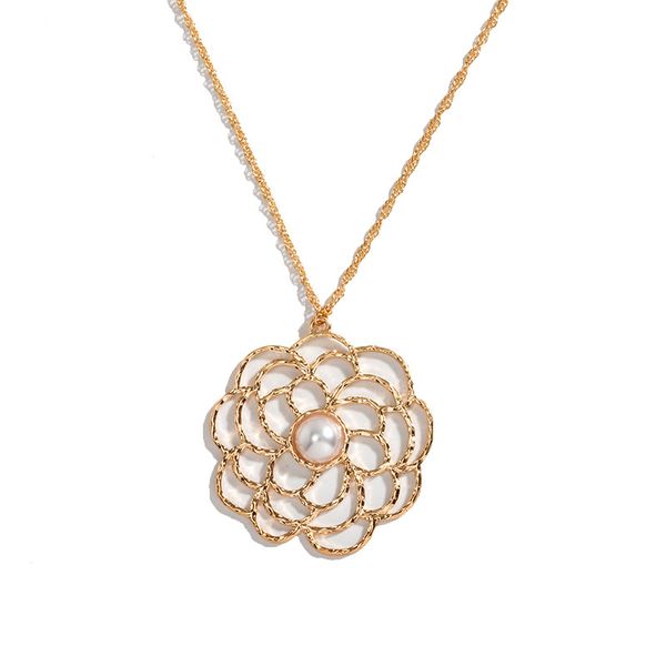 

korean fashion gold rose flower pearl earrings jewelry, Silver
