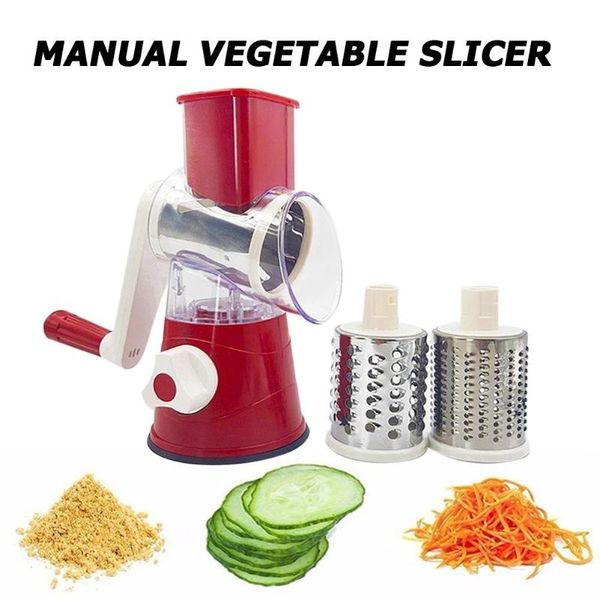 

multi-functional manual slicer vegetable fruit round cutter shred grater shredder household kitchen food processors