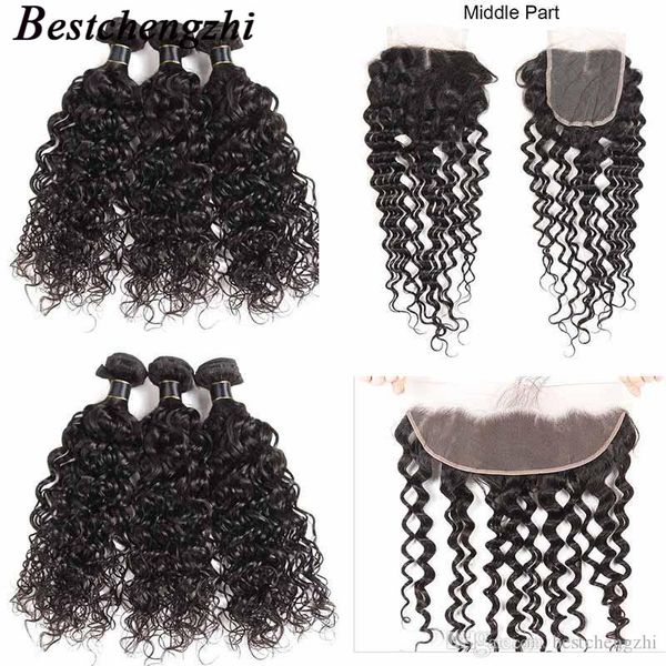 

индийская волна воды девы волос соткет с 4 x 4 кружева закрытие дешевые индийский реми волосы ткет волна воды с закрытия кружева фронтальная, Black;brown