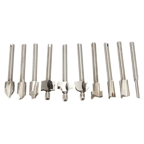 

promotion 10pcs 1/8" mini shank hss titanium router bits for rotary tool set