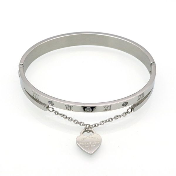 

stainless steel heart buckle bracelet women wrist bracelet women wrist fashion jewelry gifts, Black