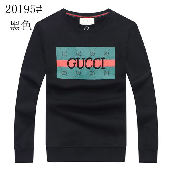 

new sweater women's men's cotton sweater solid color letter print casual shirt 10, Black