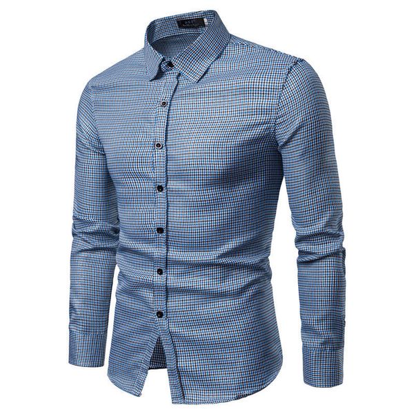 

men shirts new arrivals slim fit male shirt striped plaid long sleeve british style cotton men's shirt europe size plus size xxl, White;black