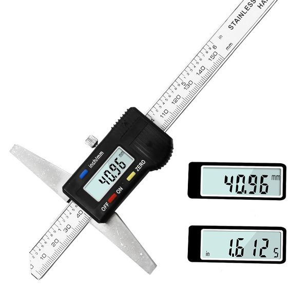 

high accuracy stainless steel digital depth vernier caliper gauge measuring tool 0-150mm 0.01mm electronic vernier