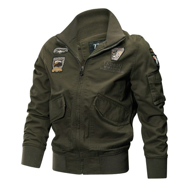 

jacket men winter cotton jacket coat army pilot jackets cargo coat spring slim type tactical m-4xl, Black;brown
