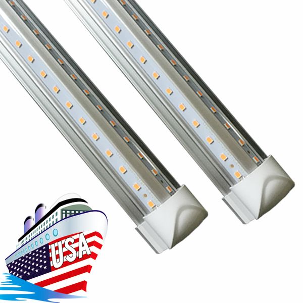 Superhelle V-förmige LED-Röhren 4ft 5ft 6ft 8ft Licht Integrierte LED-T8-Röhrenleuchten für Kühlertürbeleuchtung t8 22W LED-Röhrenlicht AC