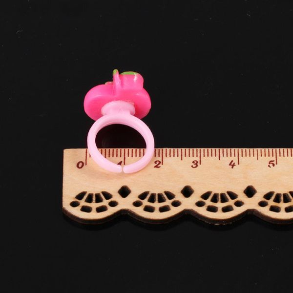 

10pcs children girl baby toy ring adjustable kids finger imitation crystal flower pearl star rings girls party favor gift