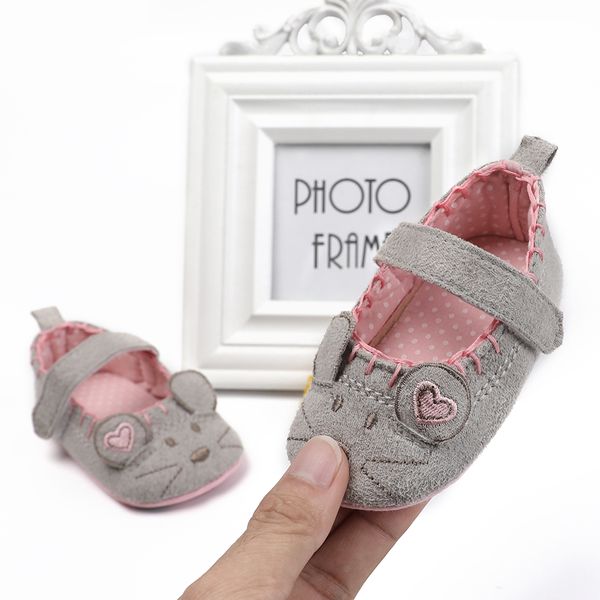 

новорожденный девочка обувь милые животные принцесса ребенок анти-скольжения на обувь 0-18 месяцев малыш шпаргалка крюк петли первые ходунки