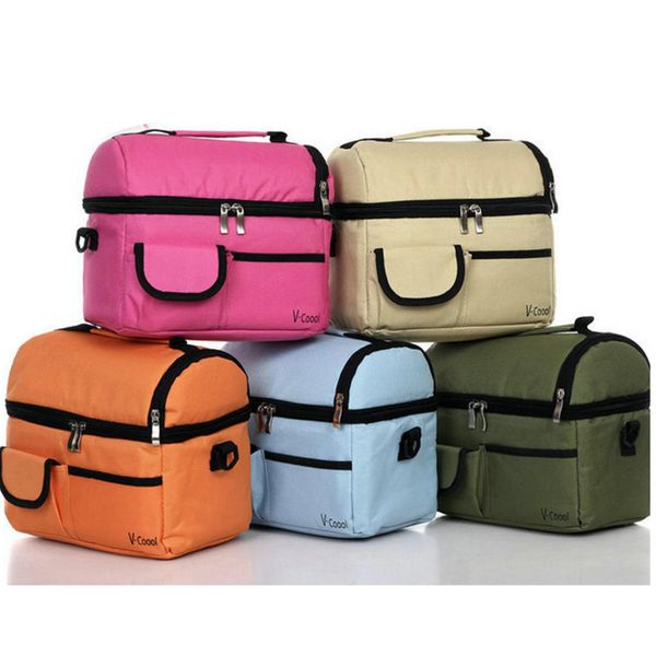

v-coool double layer breast milk insulated bag fresh-keeping bag breastmilk storage ice pack portable baby bottle bag breast mil, White