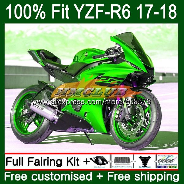 

injection for yzf600 yzf r6 2017 2018 2019 123cl.40 yzf 600 r 6 yzf-600 yzf-r6 yzfr6 17 18 19 green gloss oem fairings, Black