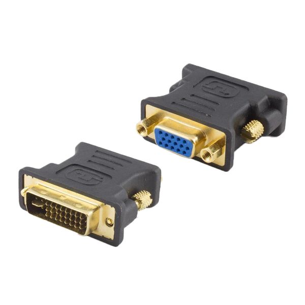 

2pieces dvi 24+5 to vga male to female adapter with gold plated