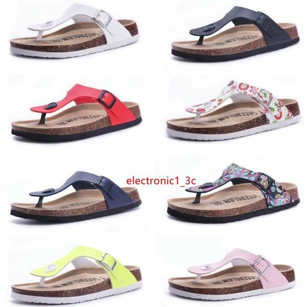 

21 color new arrival summer woman men flats sandals cork slippers casual shoes print mixed colors flip flop size 35-43