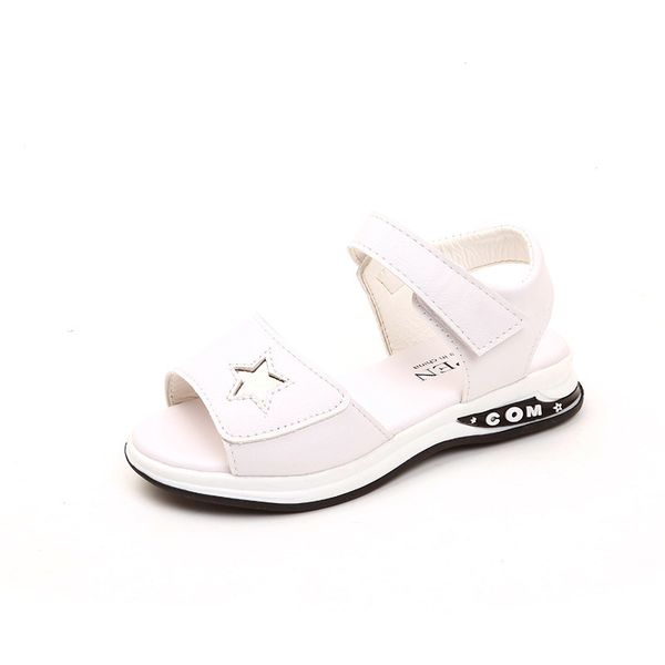 

justsl girls 2019 new summer princess kids fashion sandals children's beach non-slip shoes size 27-37 y200619, Black;red