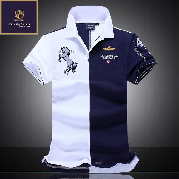 

Summer New Men 'S Designer Embroidery Breathable 100 %Cotton Polo Shirt Lapel Men 'S Air Force One Polo Shirt Size M -Xxl