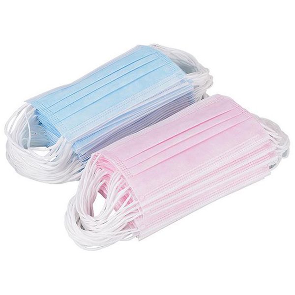 

3-layer filter disposable face masks 3 colors non-woven mouth masks pm2.5 anti pollution anti-dust protective safe breathable mask