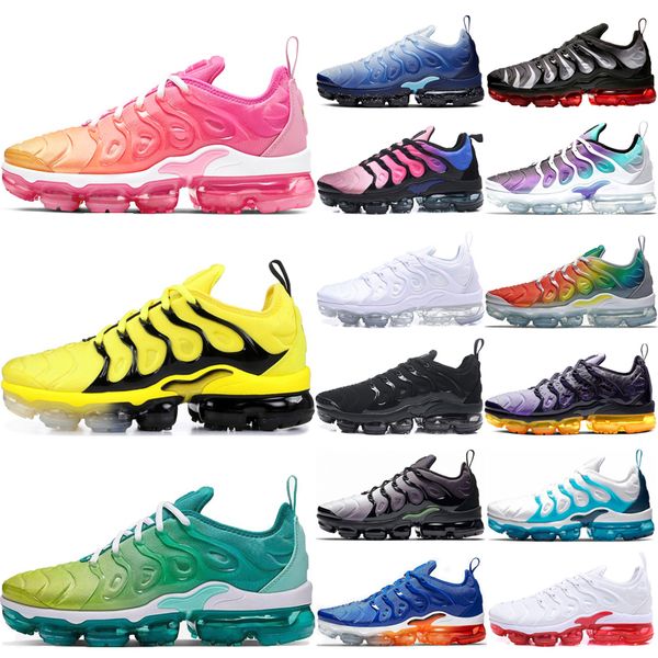 

size 36-47 vapors tn running shoes for men women lemon lime triple black white bumblebee cool grey psychic pink mens trainers sport sneakers