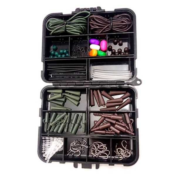 

fishing tackle carp end tackle box weight safety clips swivels chod hair rigs