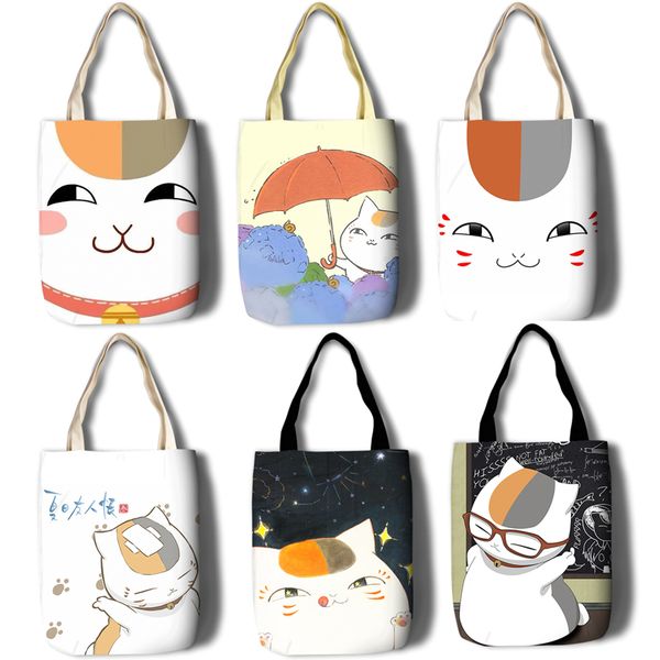 

anime natsume yuujinchou girls hand bags nyanko sensei women handbag large capacity shoulder bag