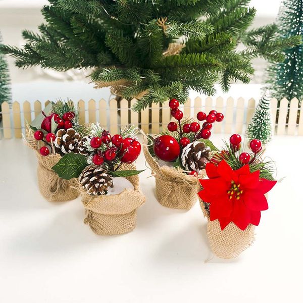 

1pc simulation pine needle potted pine green plant flower plant potted christmas tree holiday home garden l party decoration