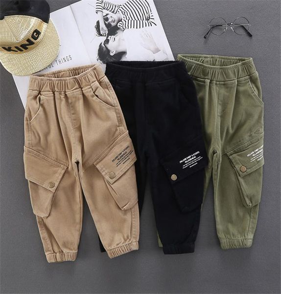 

2020 boy pants kids spring autumn clothes solid children pants for baby boys trousers size 90-130 toddlers black green khaki, Blue