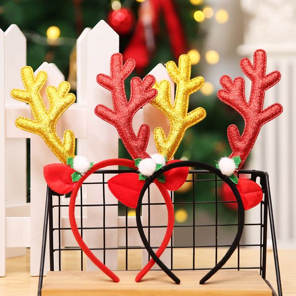 

рождественские украшения поставляют новые рога голова пряжки рыхлого порошка длинных пантов рождественских оголовье аксессуаров для волос иу