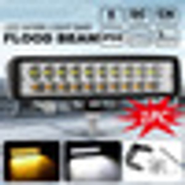

6 inch 60w 20leds 12/24v car vehicle work light flood beam driving fog lamp bar