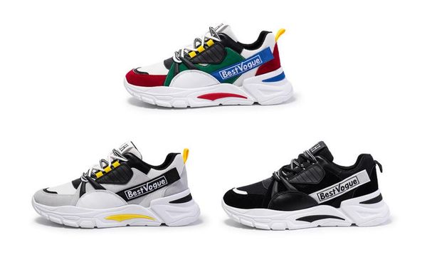 

2019 men's shoes net red ins youth sports running shoes trend travel tide casual shoes man eur39-44, Black